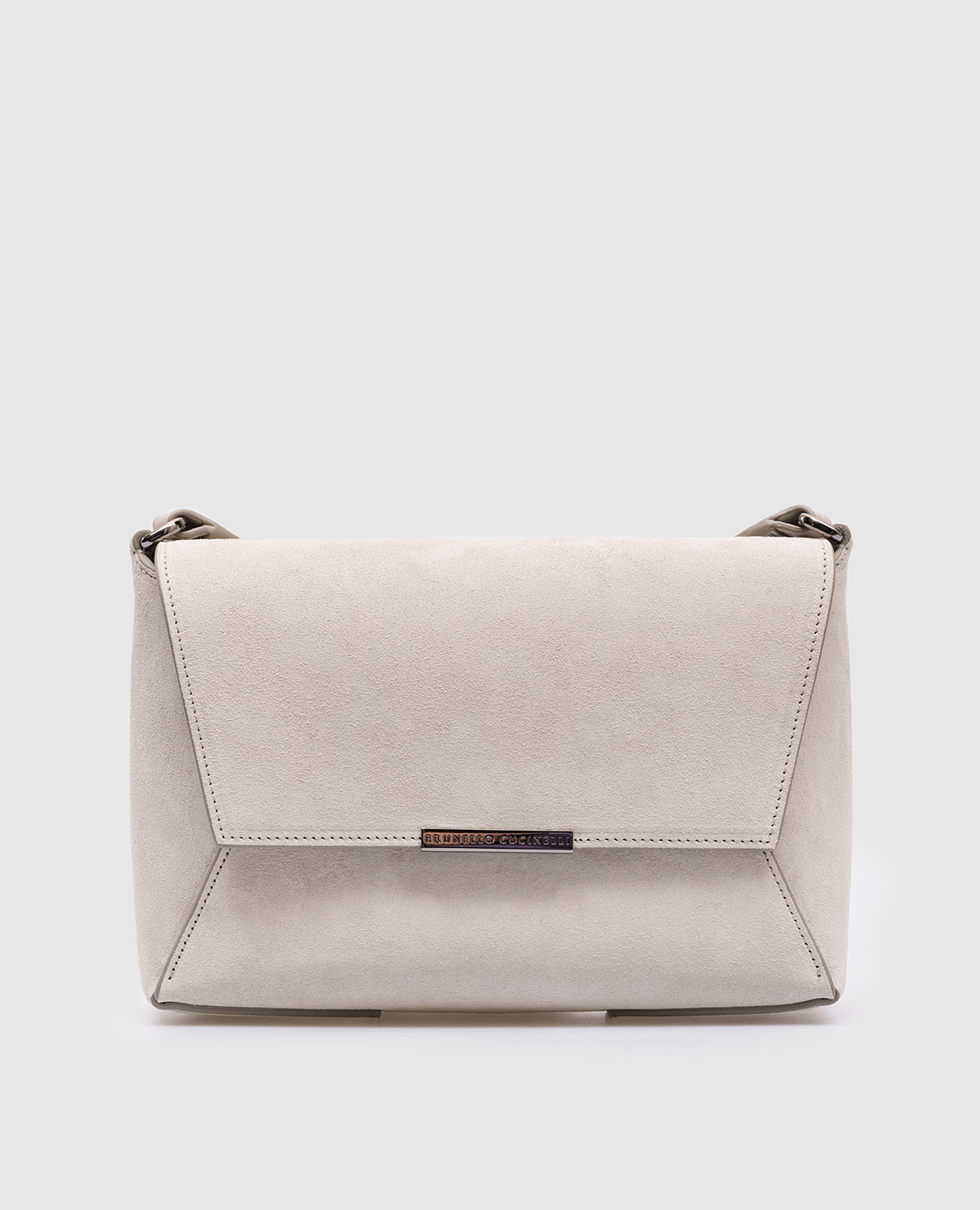 

Gray suede logo crossbody bag Brunello Cucinelli, Grey
