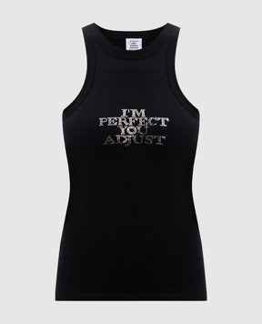 Vetements Black top with crystals UA66TO610B