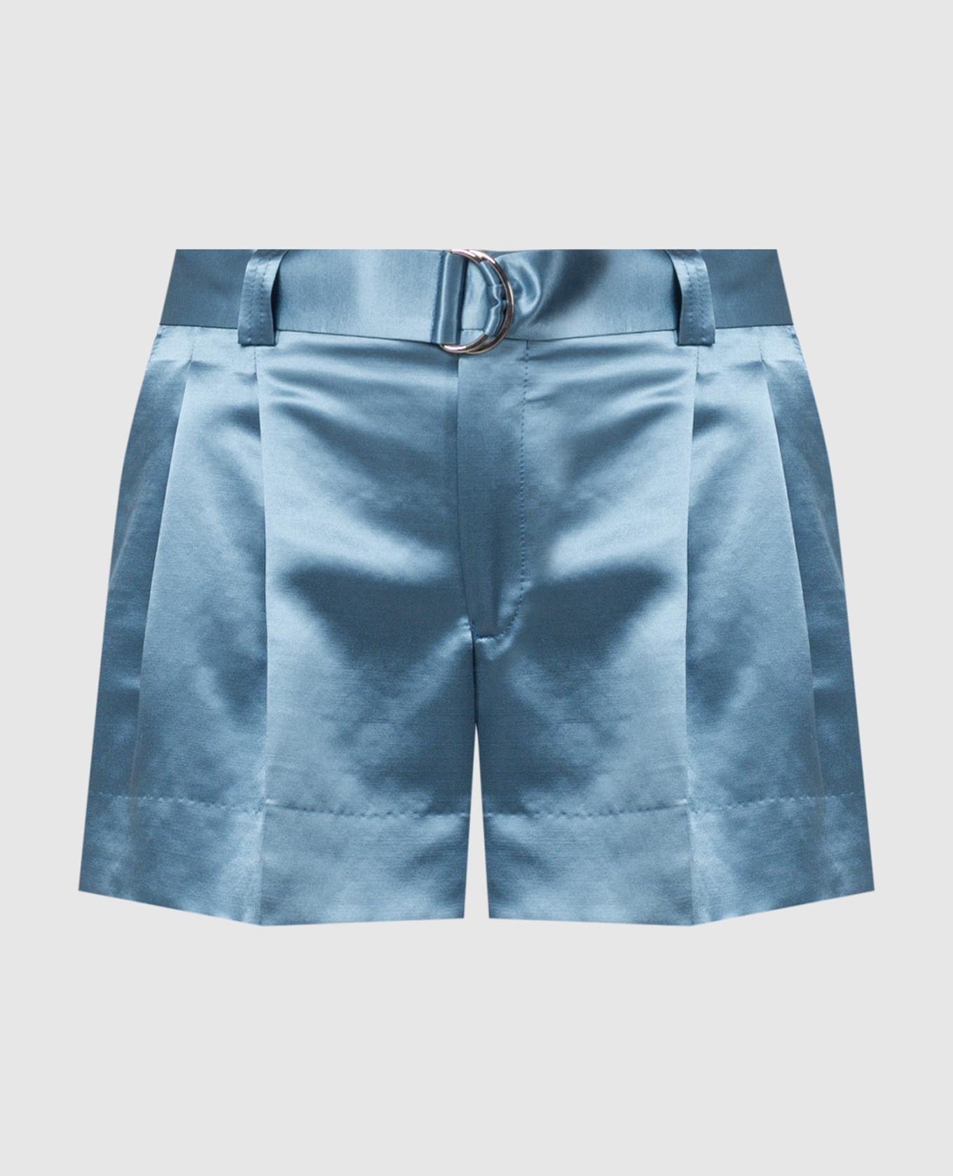 

Blue wool and silk shorts with snaps Jacob Lee, Light blue