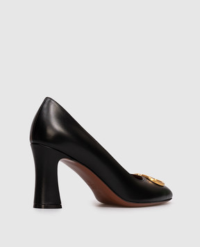 Valentino Black leather shoes with logo 7W2S0MD9DSH