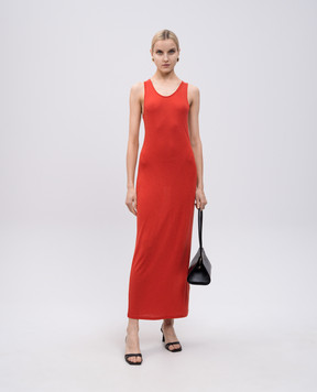 Lou Lou Studio MYRON orange midi dress with wool MYRON