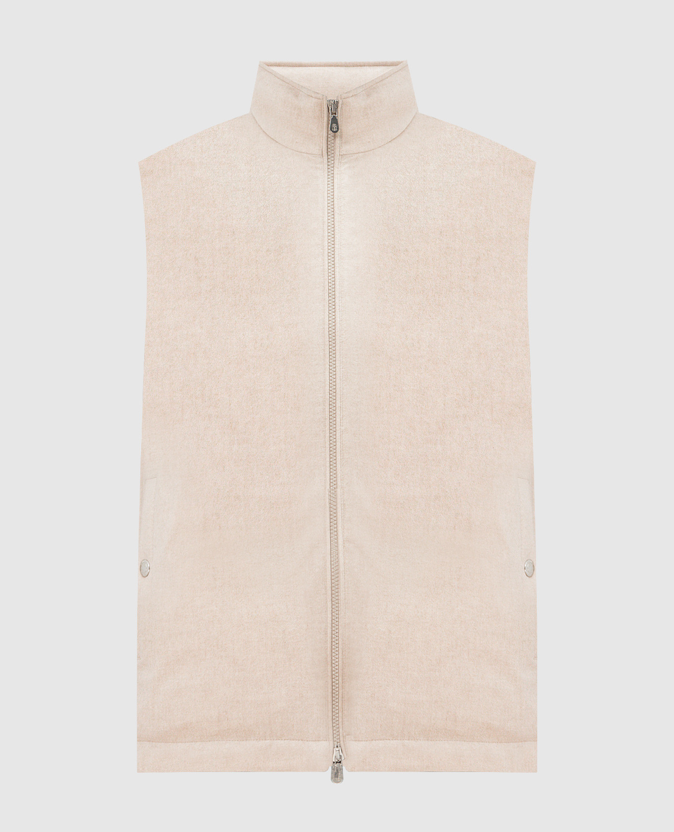 

Beige down vest made of wool Brunello Cucinelli