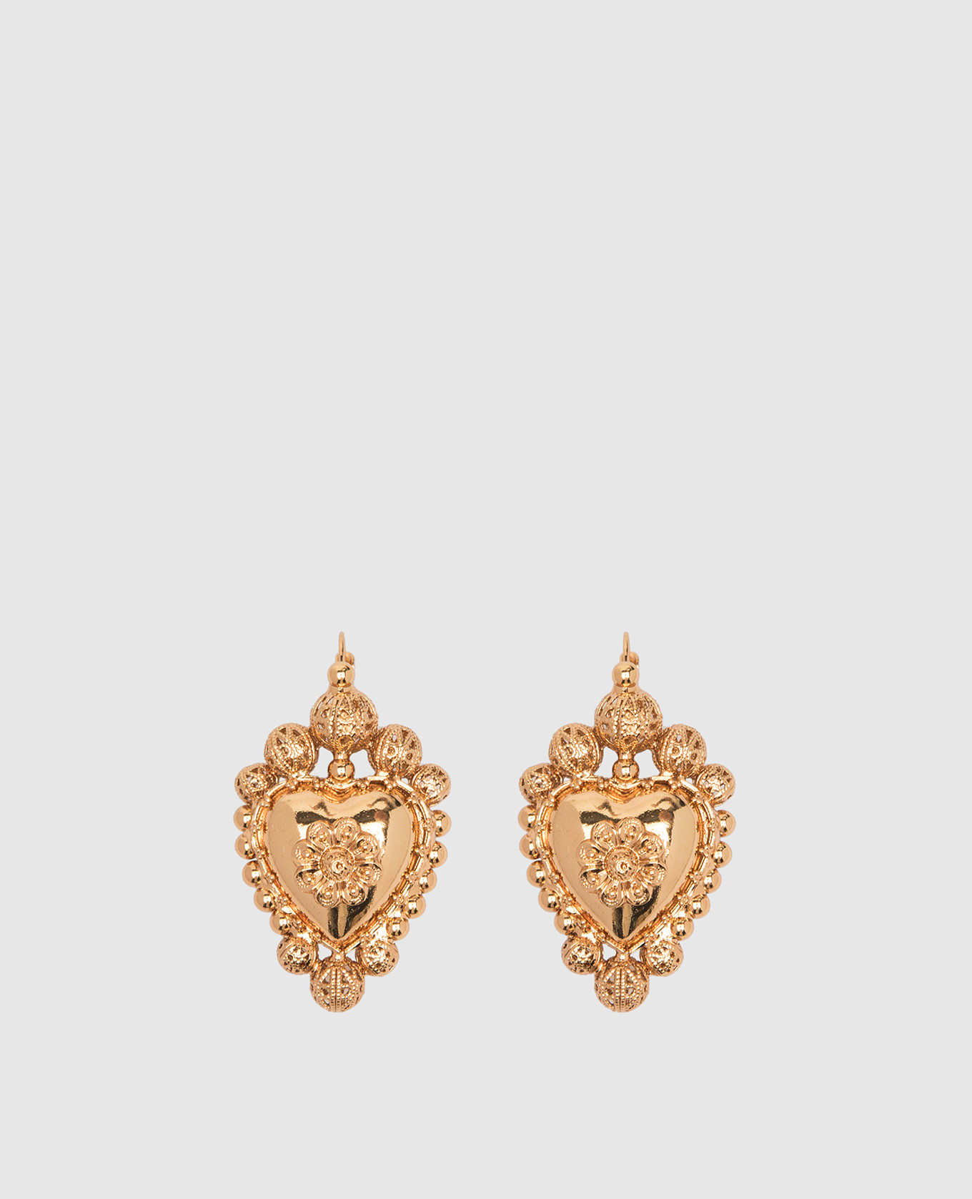 

Golden earrings Paia or cuore in the shape of a heart CelesteG