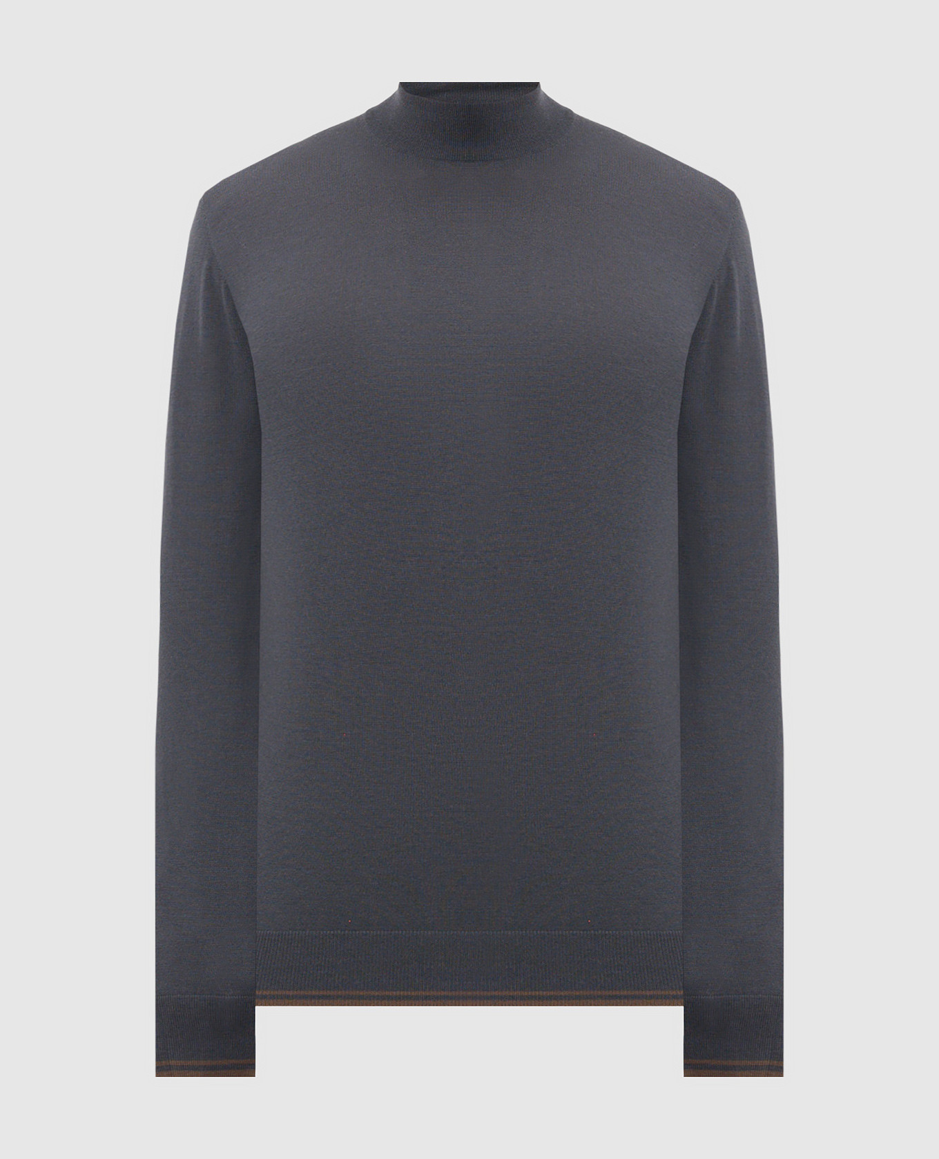 

Blue wool jumper with logo embroidery Stefano Ricci