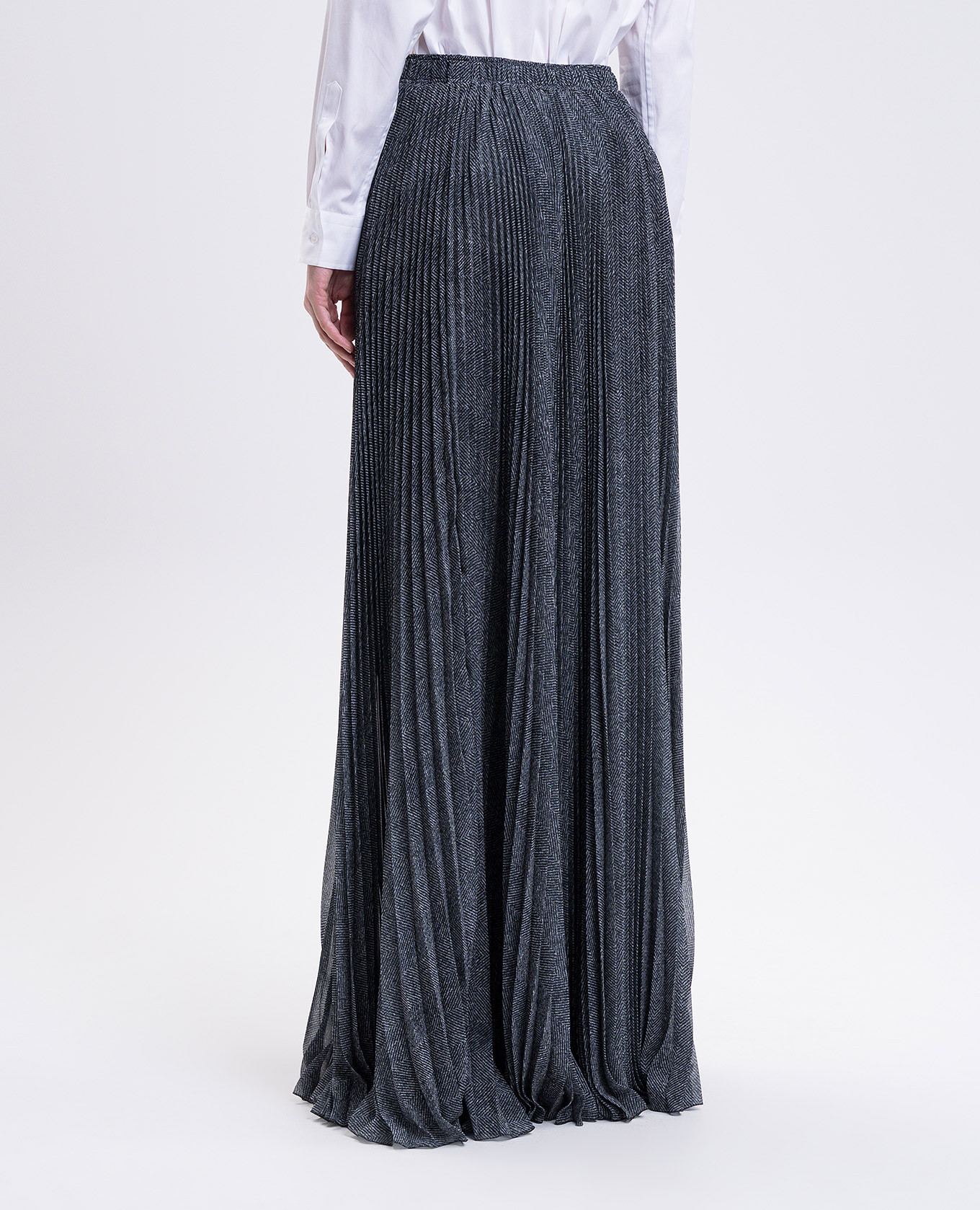 Gray pleated skirt with pattern Ermanno Scervino 4