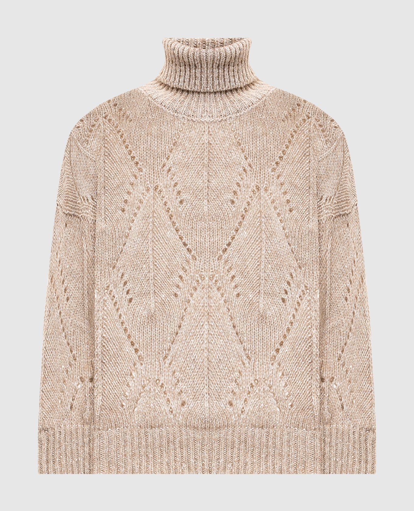 Beige alpaca sweater with sequins Peserico