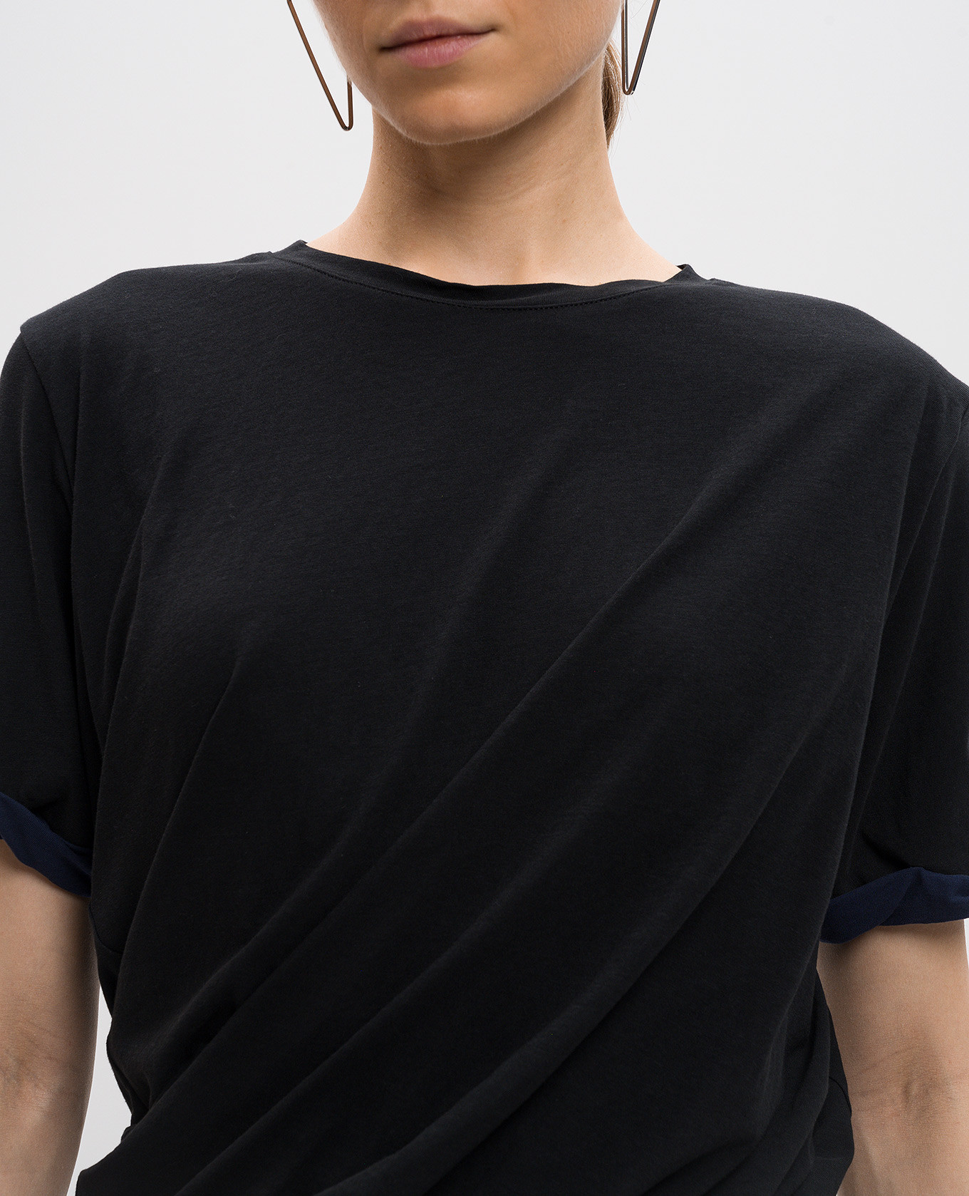 

Black layered T-shirt Juun.j