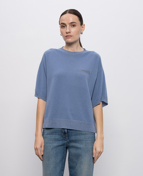 Peserico Blue cashmere jumper A99288F12K9010B
