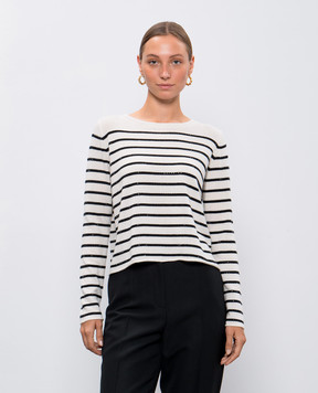 Allude White wool and cashmere jumper with crystals 24517820