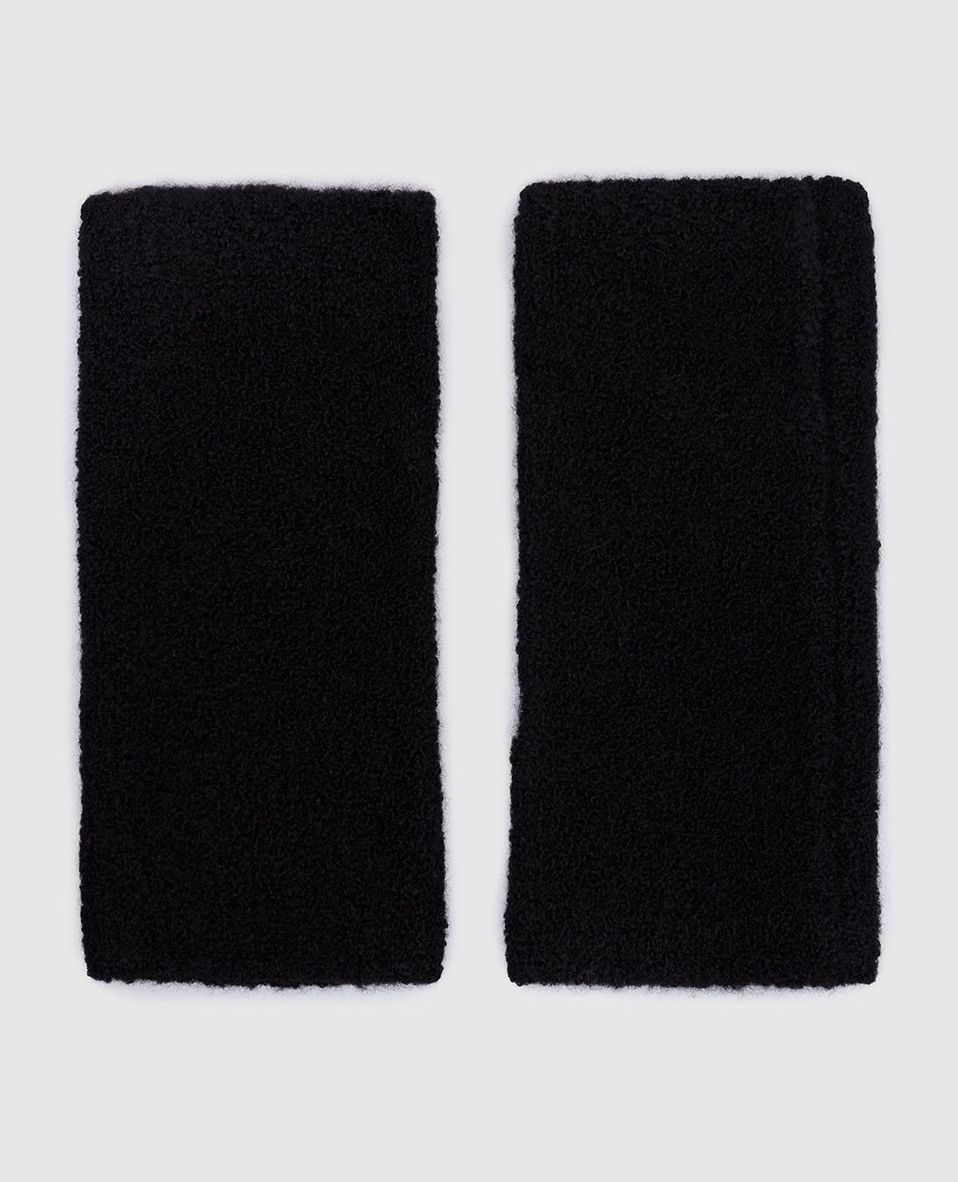 

Arm black mittens with cashmere LISA YANG