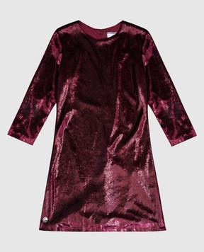 Philipp Plein Children's burgundy dress with lurex GRG0108
