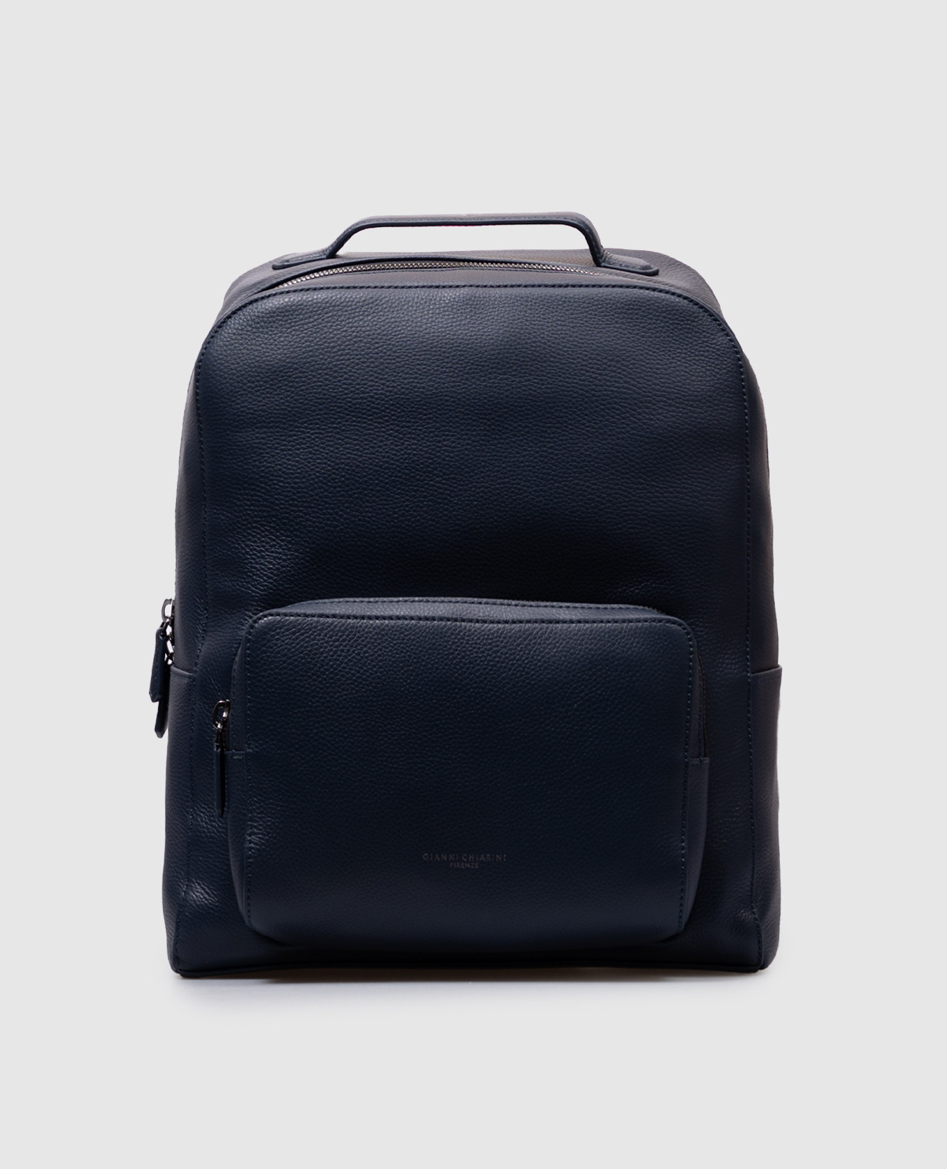 Florence blue leather backpack with logo Gianni Chiarini
