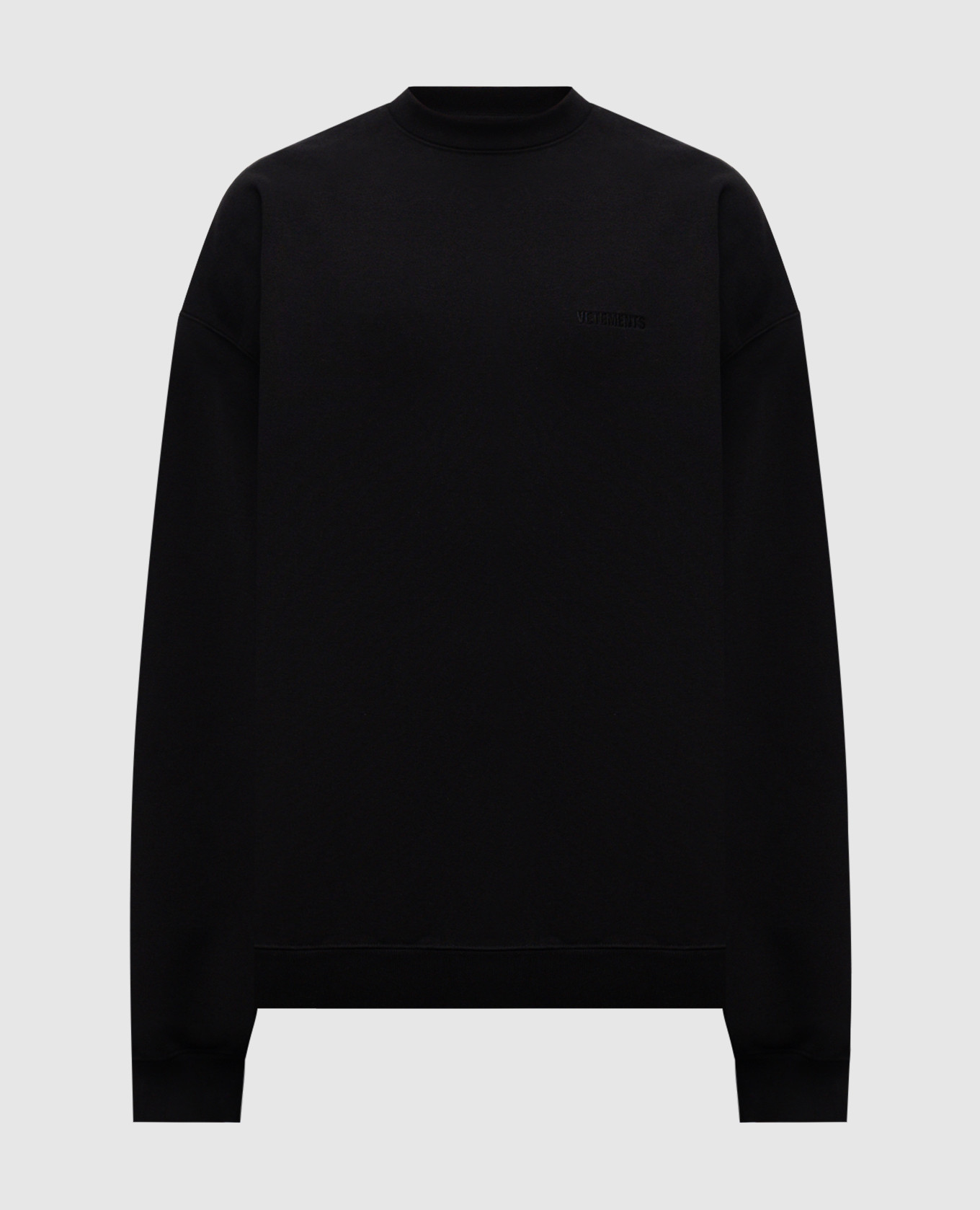

Black sweatshirt with logo embroidery Vetements