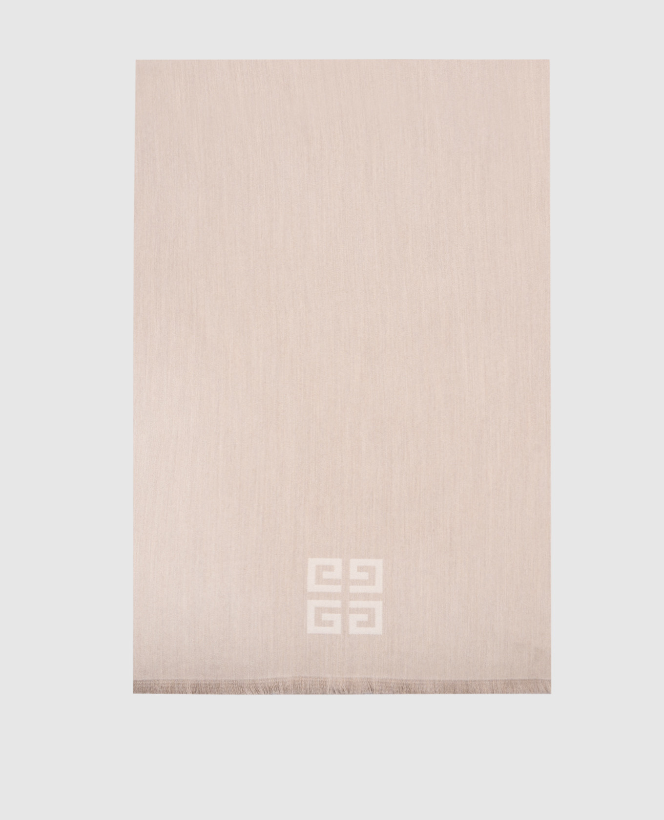 Beige stole made of wool and cashmere with a logo Givenchy