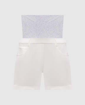 Brunello Cucinelli White shorts with lapels MB97850839y