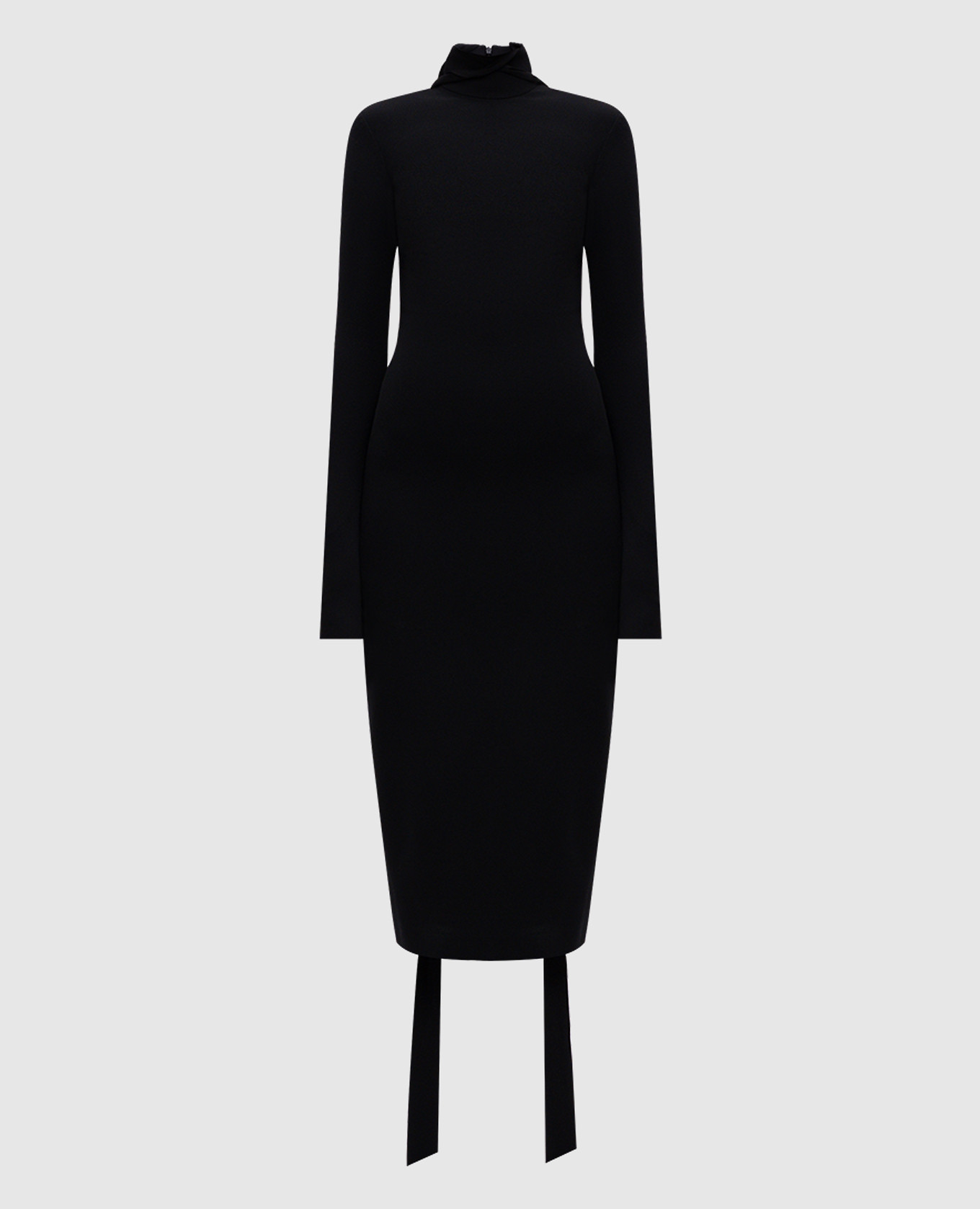 Black midi dress with lace Balenciaga