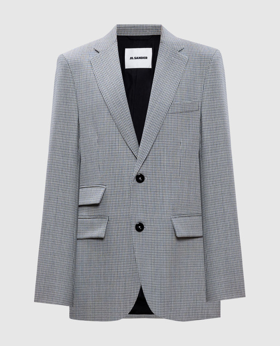 Gray jacket with wool check