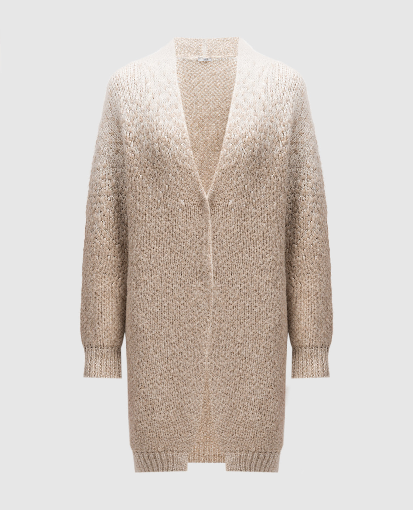 Beige cardigan with wool and lurex peserico