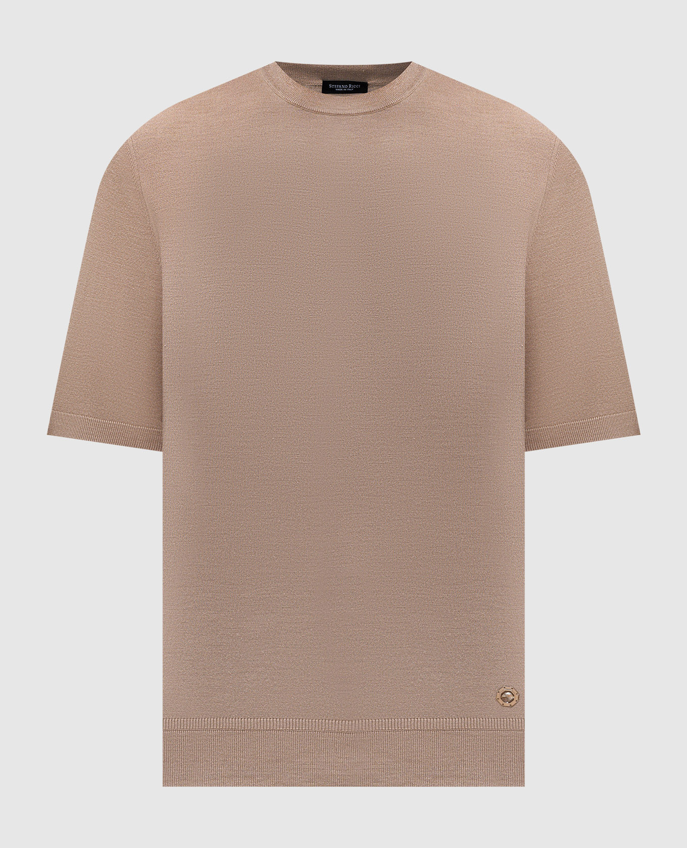 

Beige silk T-shirt Stefano Ricci