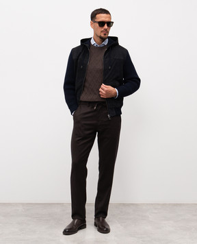 Canali Blue suede and wool combination jacket LE00145O70475