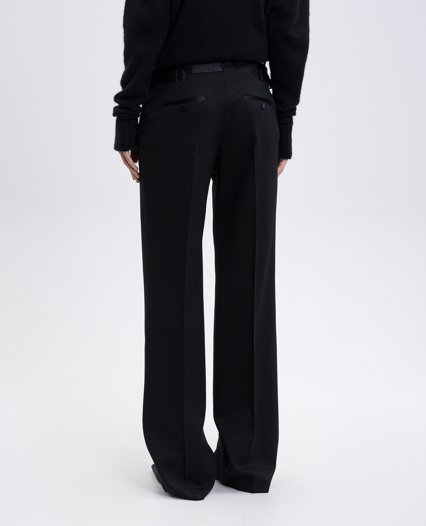 Black wool pants with stripes Tom Ford 4