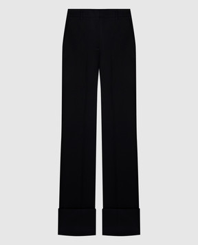 Valentino Black wool trousers with lapels 6B0RB6F08VB