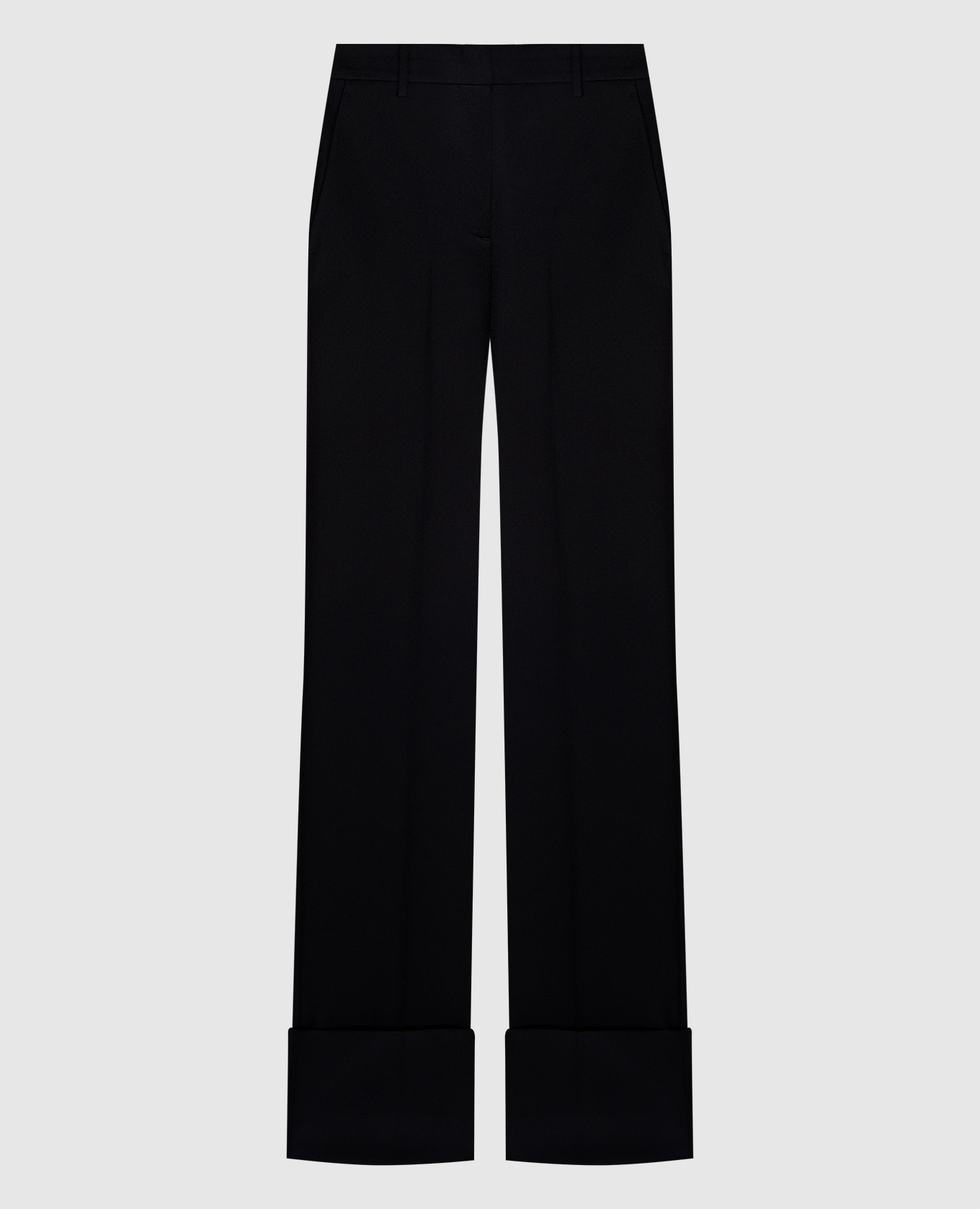 Black wool trousers with lapels Valentino