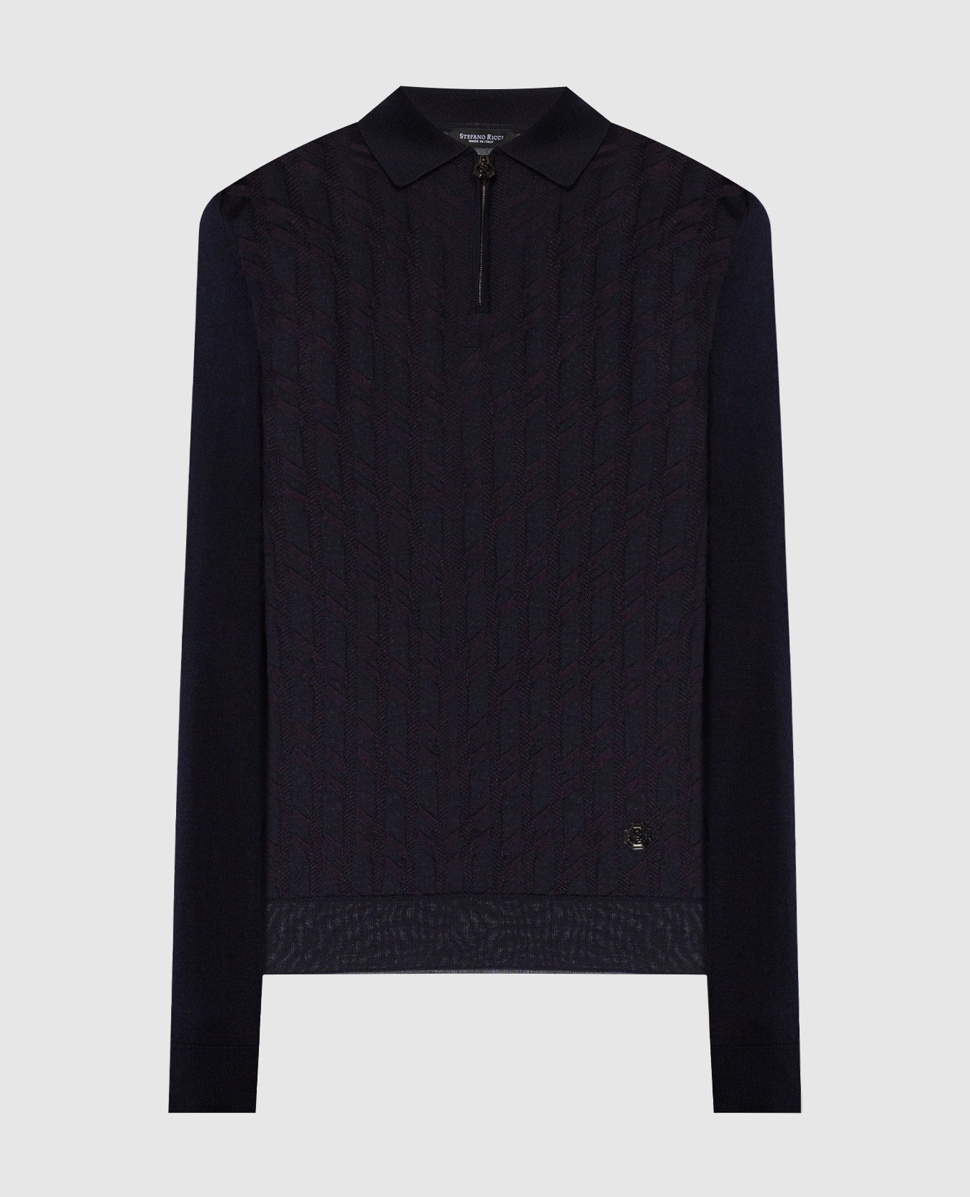 

Purple cashmere and silk jumper with a textured pattern Stefano Ricci, Violet