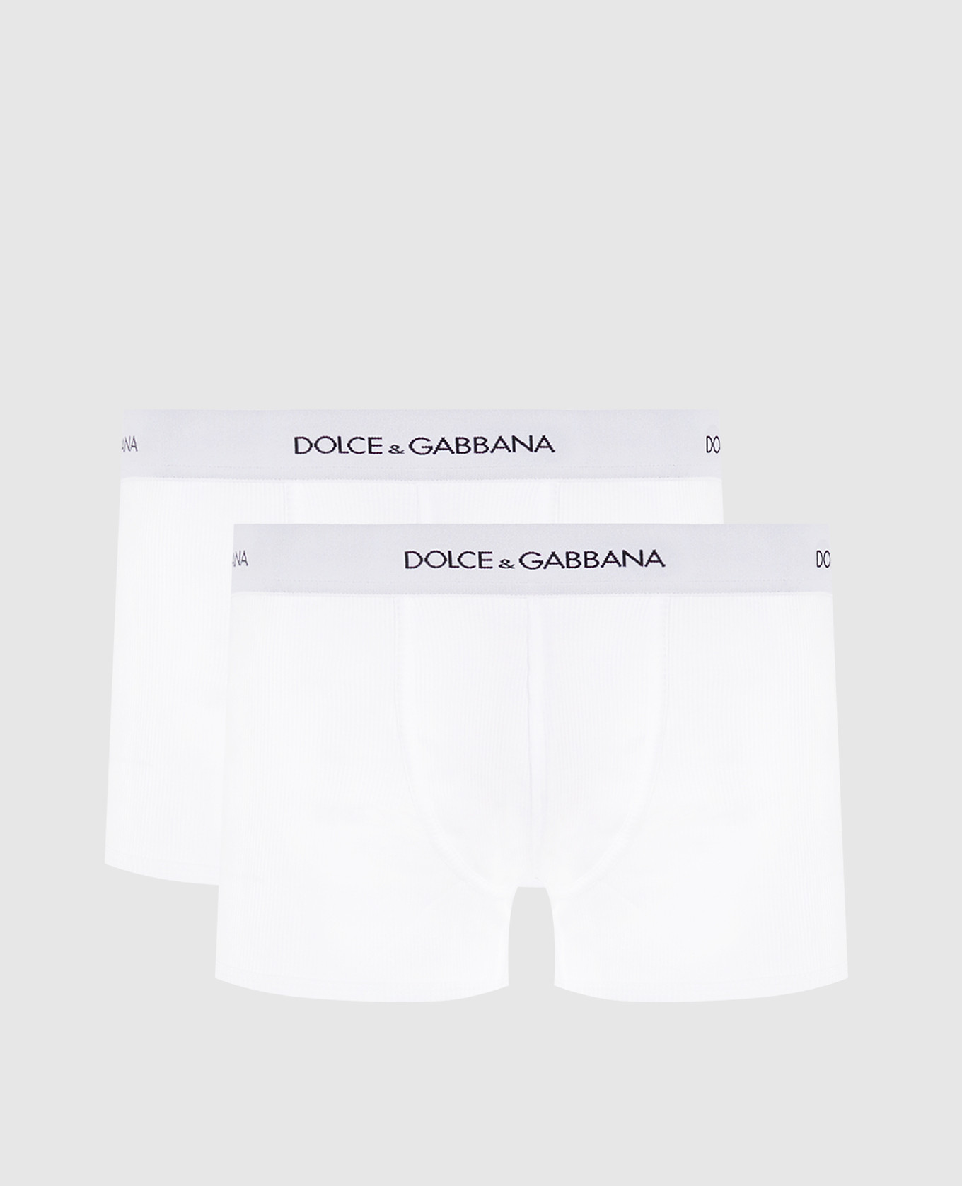 

Set of white ribbed boxer briefs with logo Dolce&Gabbana