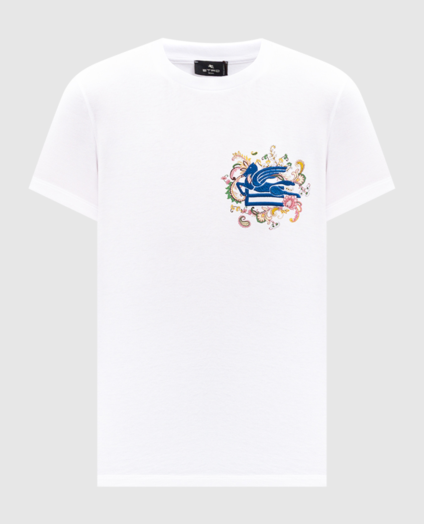

White T-shirt with logo embroidery Etro