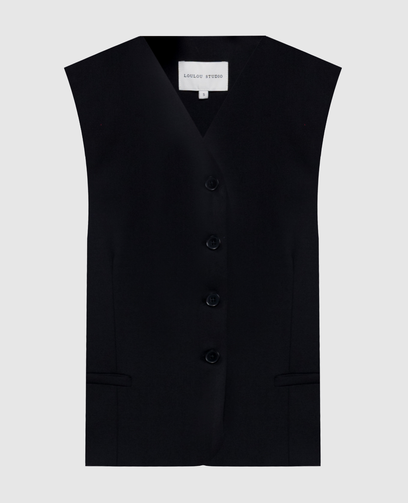 

Black suit vest TEORA made of wool Lou Lou Studio