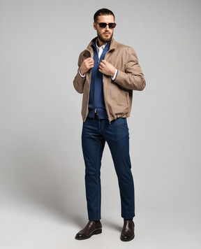 Enrico Mandelli Blue jeans with logo patch 0MIAMI5337