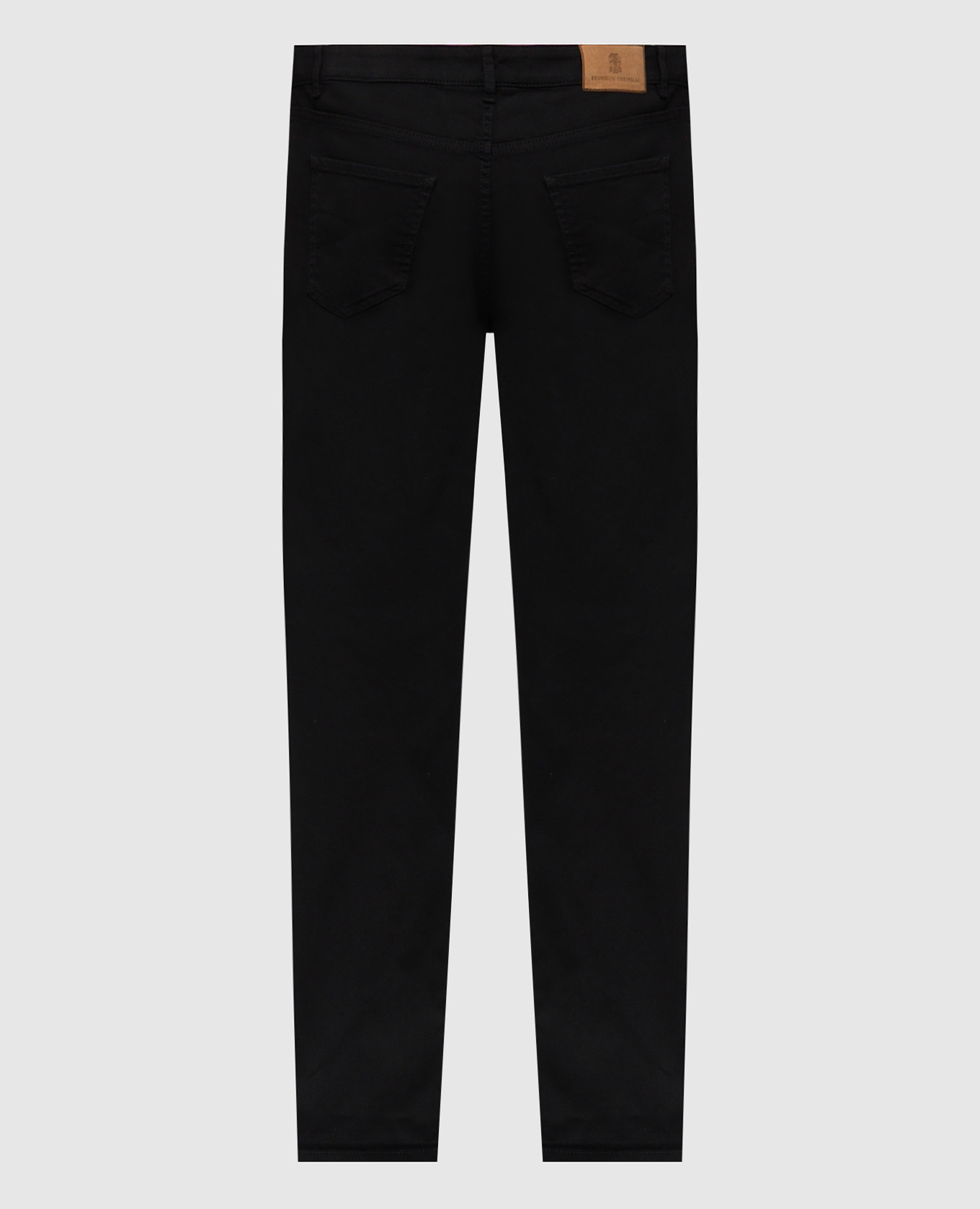 

Black jeans with embroidered logo emblem Brunello Cucinelli
