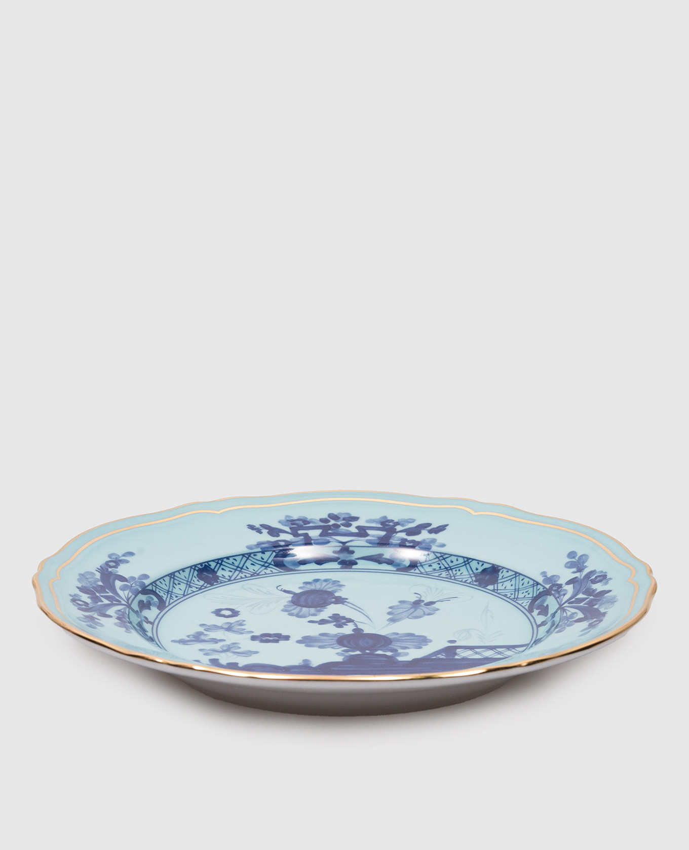 

Oriente Italiano blue porcelain dessert plate Richard Ginori, Light blue