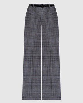 Juun.j Gray checked wool pants JW5721W013