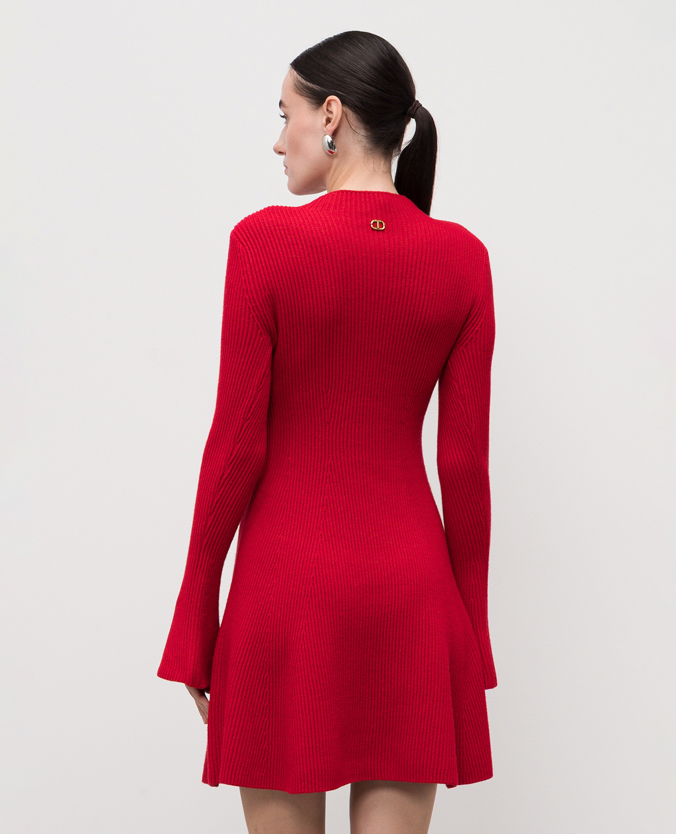 Red mini dress with wool Twinset 4