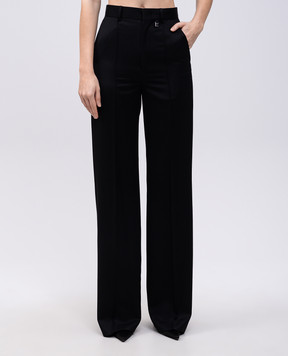 Giuseppe Di Morabito Milano Black wool trousers with logo emblem 04SSPA11404410