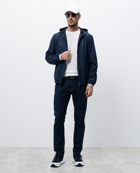 Stefano Ricci Blue wool, silk and linen sports jacket MZJ5100140WKL01L