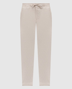 Canali Beige linen pants AE04999U7003