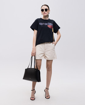 Jil Sander Beige denim shorts with logo patch J40KA0264J46545