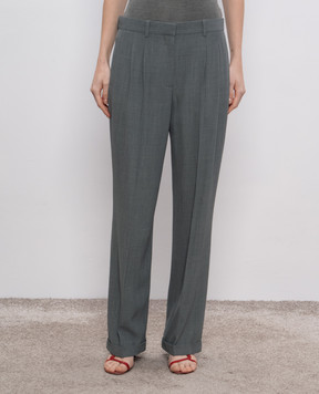 The Row Everhart grey wool trousers 8649W3685