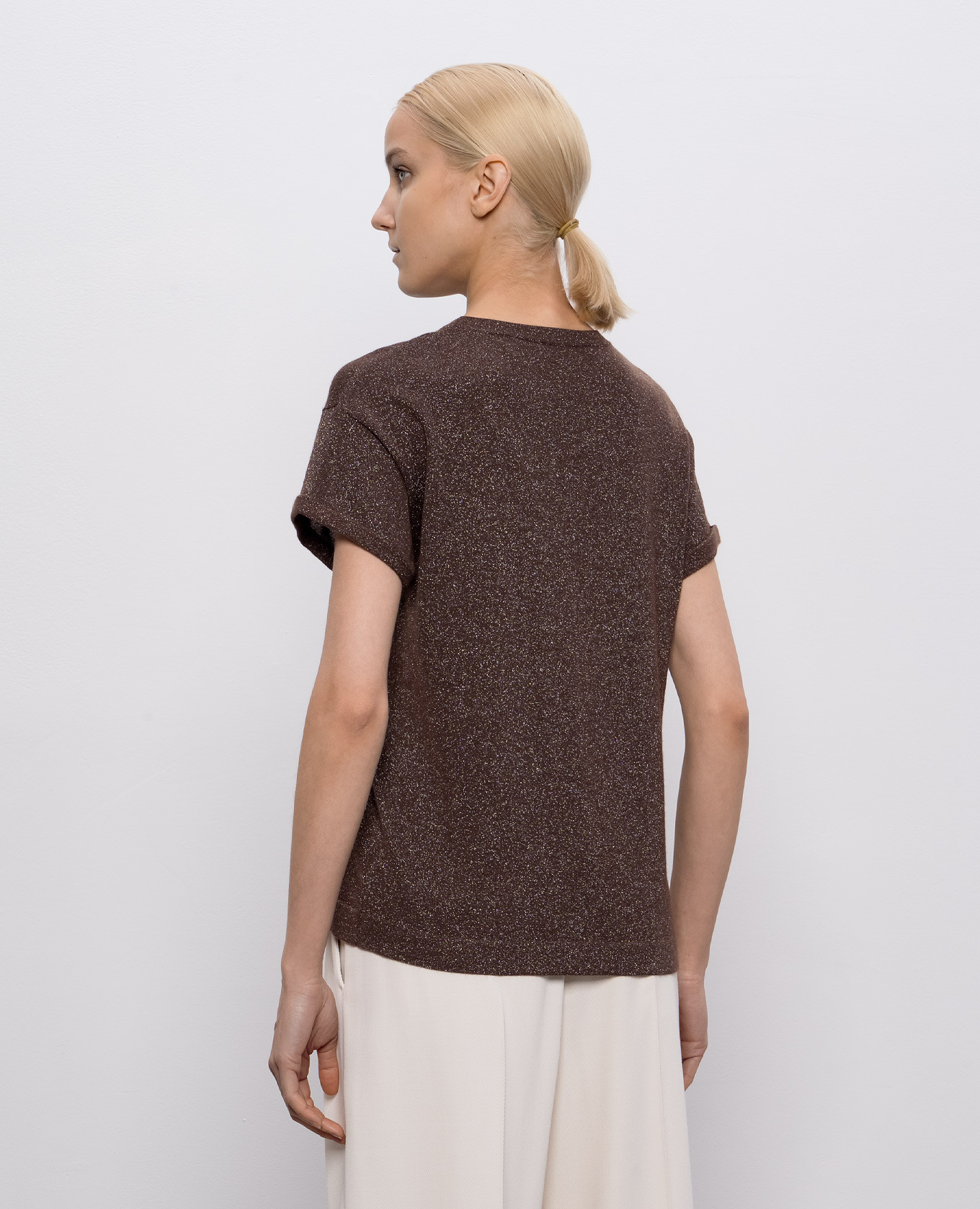 

Brown top with lurex Brunello Cucinelli
