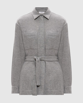 Peserico Gray wool and cashmere shirt with lurex S06074Z00A04314