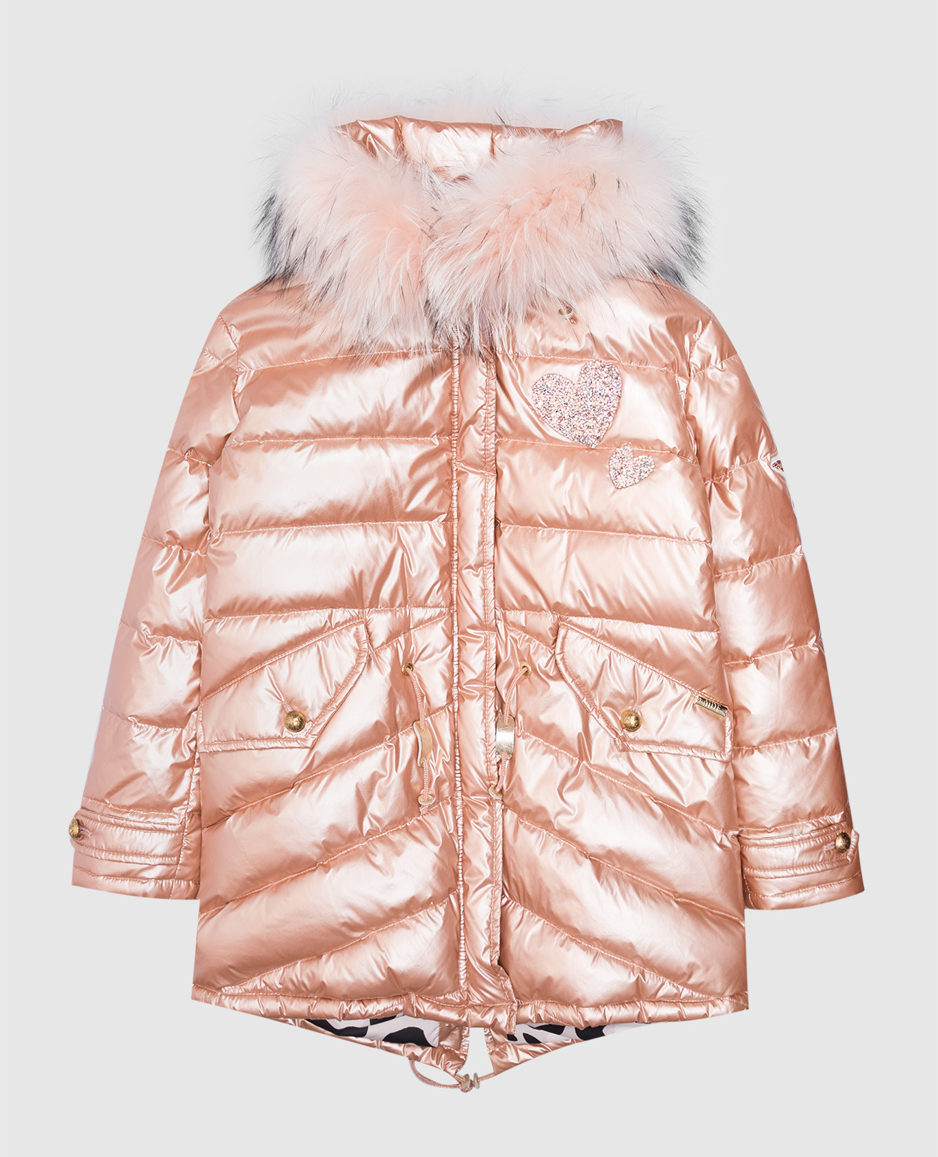 

Children's pink down jacket BETTY with logo Marco del Forte