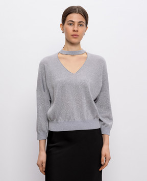 Peserico Gray jumper with lurex E99970F14R9173