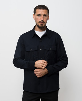 Canali Blue wool shirt AR0347231019