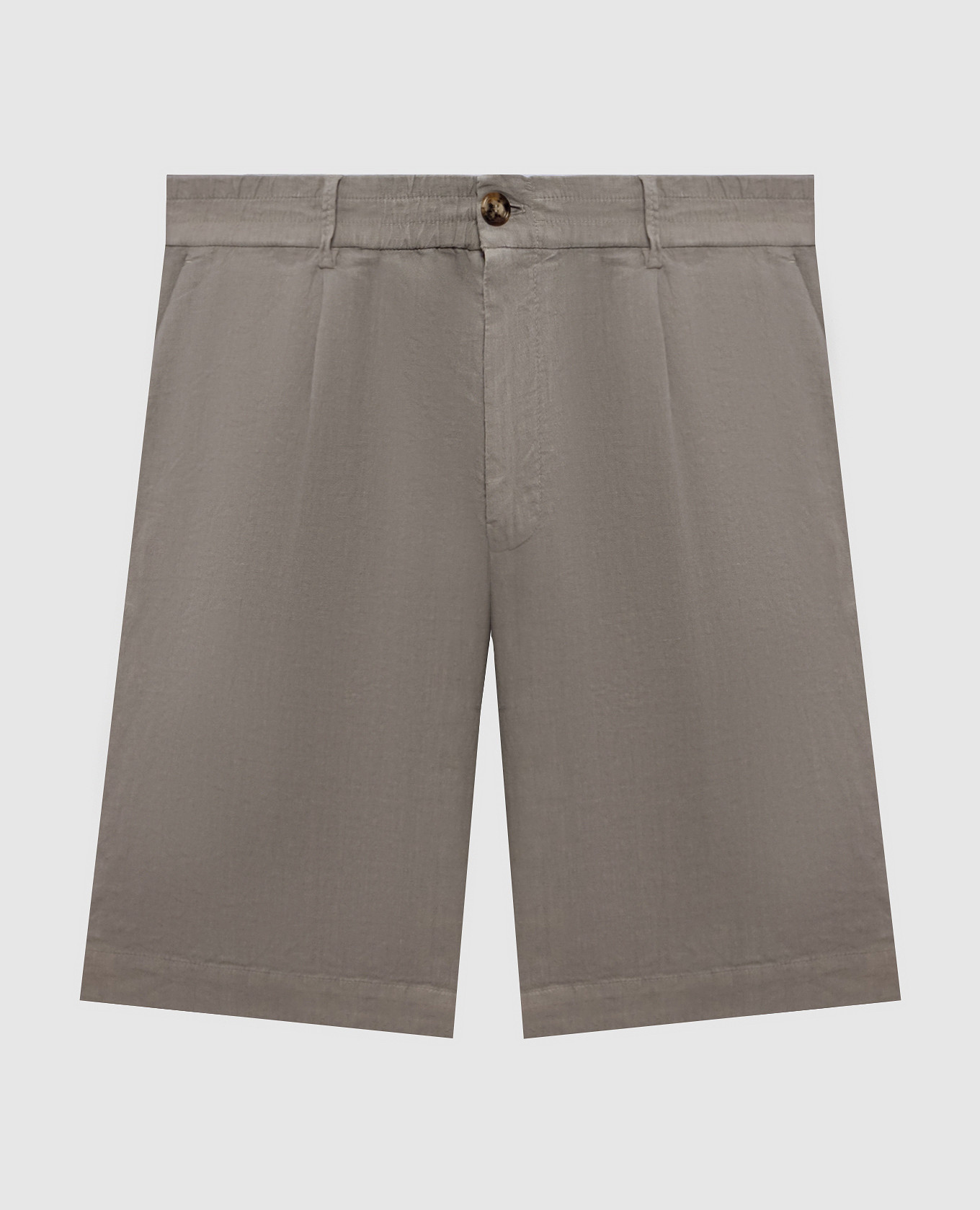 Green linen shorts Brunello Cucinelli