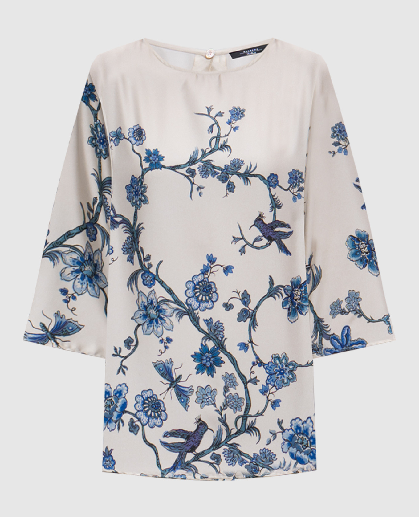 

FILIPPO beige blouse made of silk with a floral print Max Mara Weekend