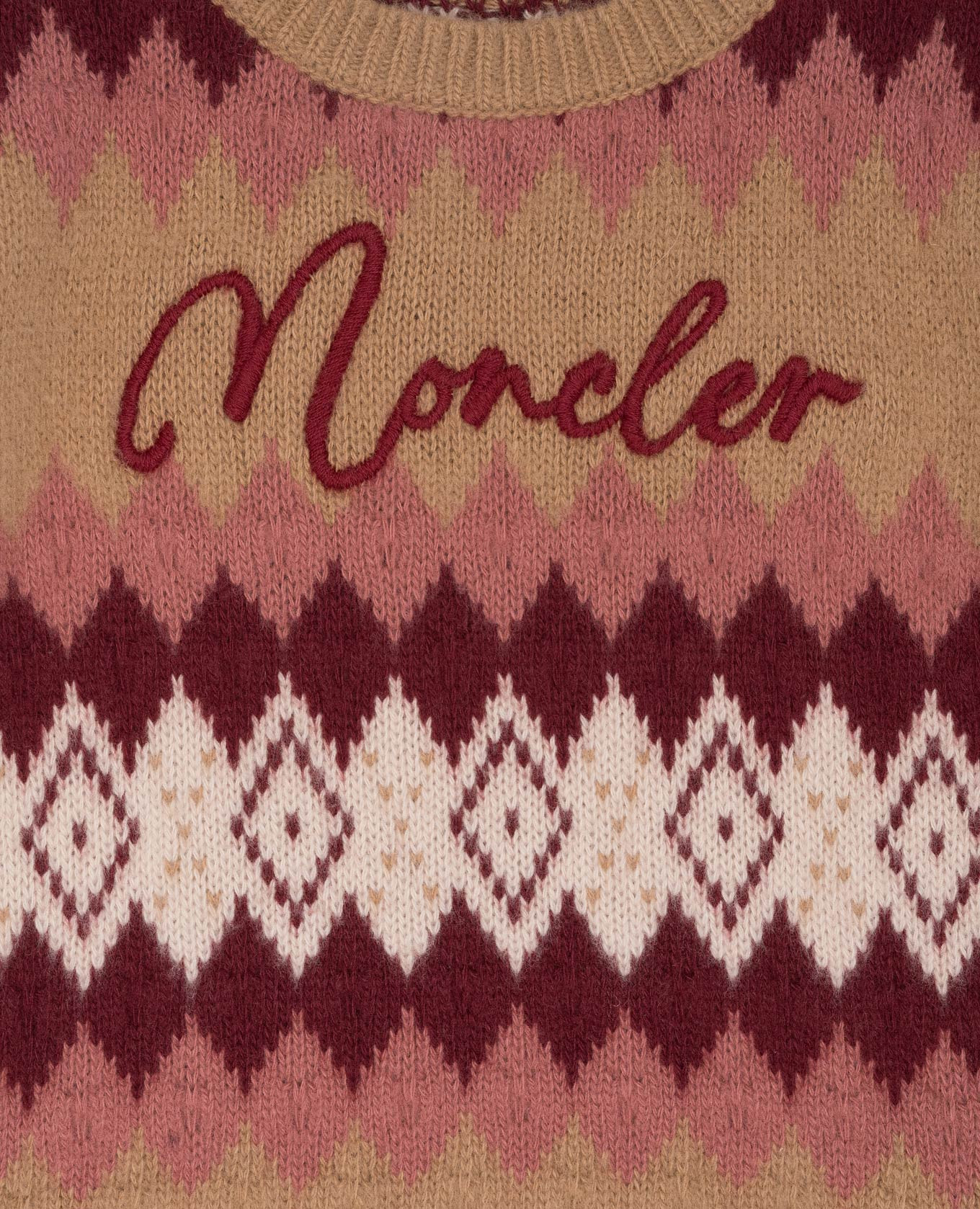 

Children's sweater made of wool with logo embroidery in a pattern Moncler ENFANT, White