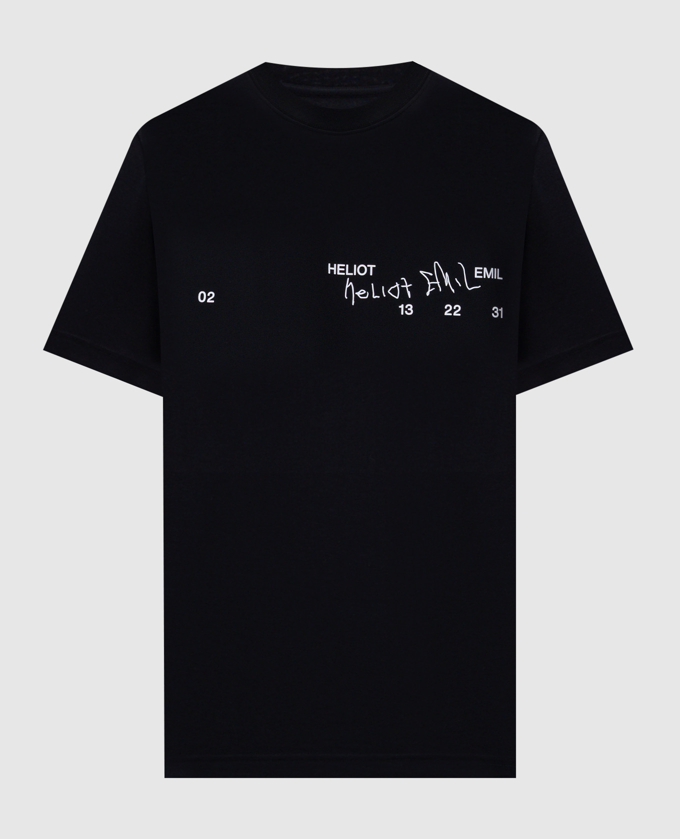 Fulgens black T-shirt with logo print Heliot Emil